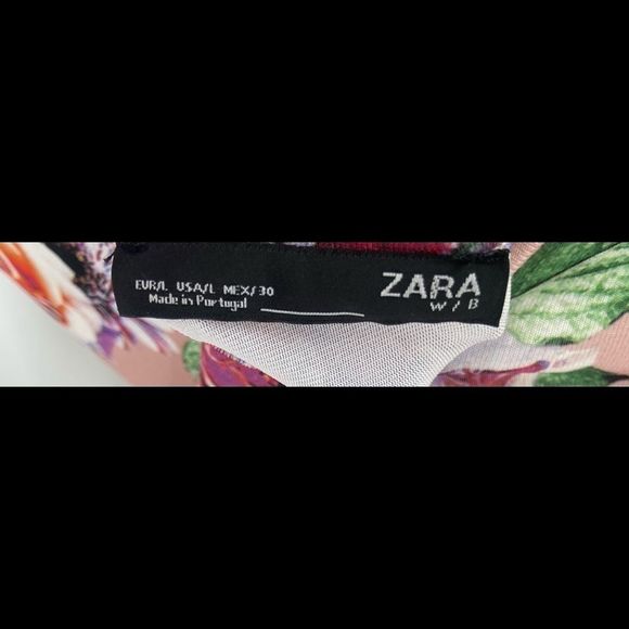 Zara Floral MIDI dress sz L - Picture 5 of 5